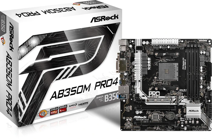 ASRock AB350M Pro4 (AMD AM4)