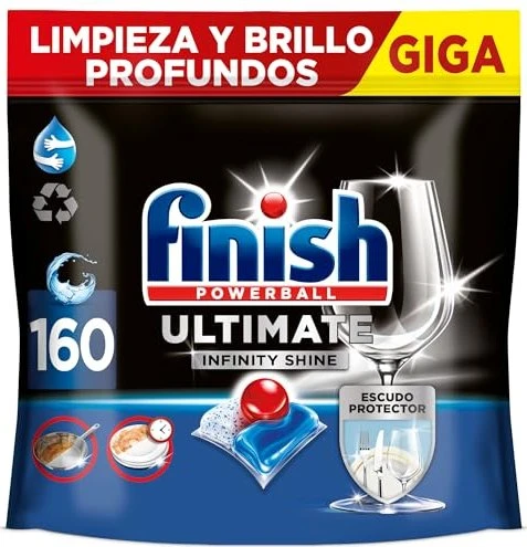 Finish Powerball Ultimate Infinity Shine Geschirrspültabs, 160 Stück