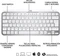 Logitech MX Keys Mini for Mac, LEDs weiß, Logi Bolt, Pale Gray, weiß/grau, USB/Bluetooth, ES Vorschaubild