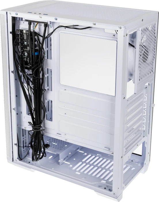 BitFenix Nova Mesh SE TG 4ARGB, weiß, inkl. 4x Lüfter, Lüfter LED RGB, Glasfenster