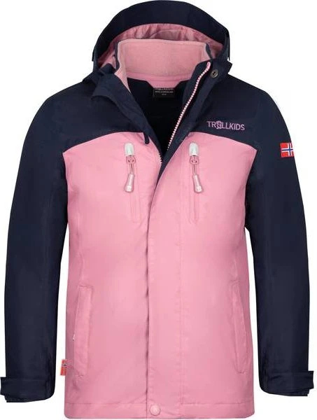 Trollkids Girls Bryggen 3in1 Funktionsjacke navy/mauve (Junior)