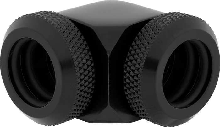 Corsair Hydro X Series XF Hardline, OD Fitting 90° 12mm, schwarz, 2er-Pack