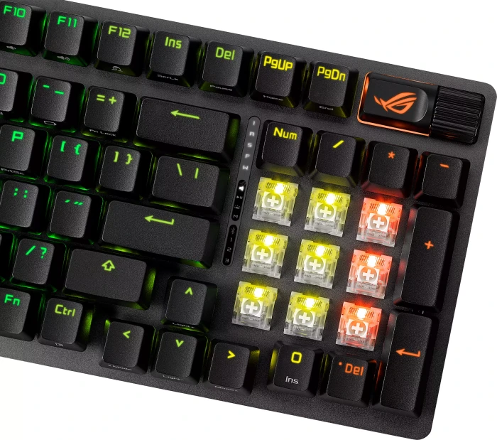 ASUS ROG Strix Scope II 96 Wireless, PBT, hot-swap, ROG NX SNOW, USB/Bluetooth, DE