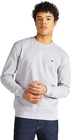 Lee Regular Patch Crew Sweatshirt grey mele