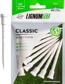 Lignum Classic Microwood 3 1/8"/82mm 12er-Pack Tees weiß