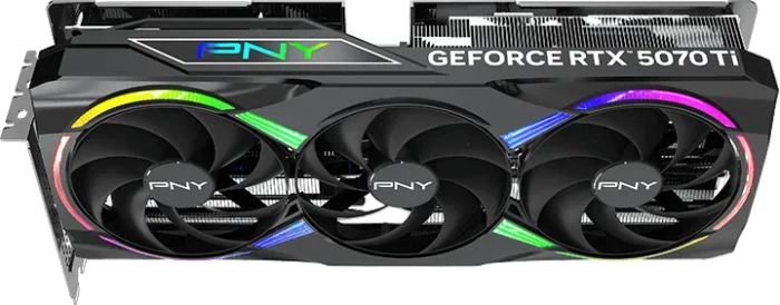 PNY GeForce RTX 5070 Ti Epic-X RGB Overclocked Triple Fan Plus, 16GB GDDR7, HDMI, 3x DP