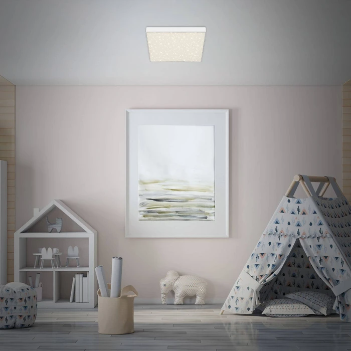 Briloner Flame Star Sternenhimmel LED Deckenleuchte 21W 28.7cm weiß