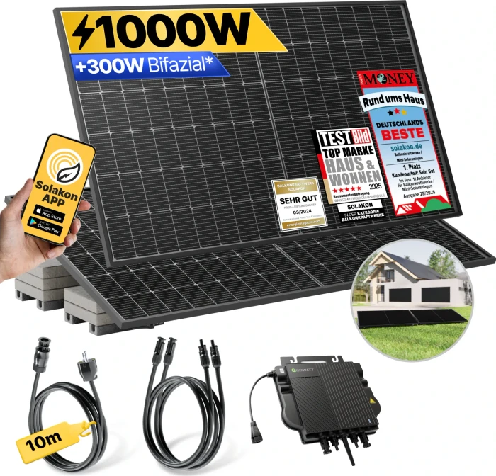 Solakon TSUN TSOL-MS600 + JA Solar JAM54D40, 600W, 840Wp