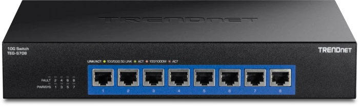 TRENDnet TEG-S Desktop 10G Switch, 8x RJ-45