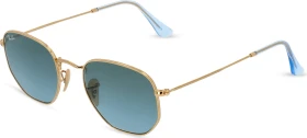 Ray-Ban RB3548N Hexagonal Flat Lenses 48mm polished gold/blue gradient