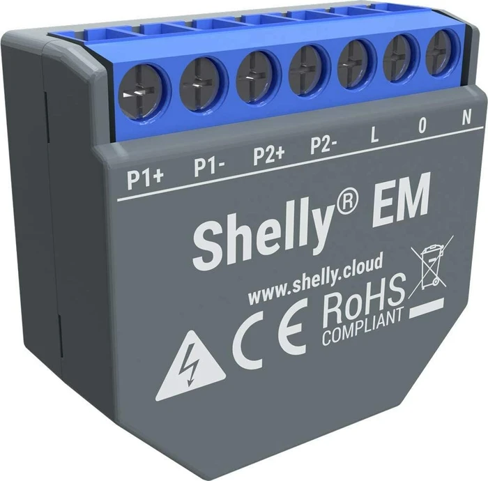 Shelly EM, WiFi Energy Meter, 2-Kanal, Strommesssensor