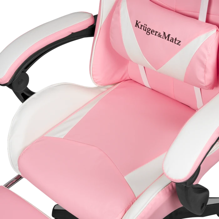 Krüger&Matz Warrior GX-150 Gamingstuhl, rosa/weiß