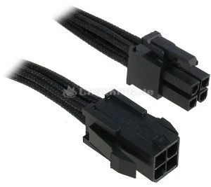 BitFenix Alchemy 4-Pin ATX12V Verlängerung 45cm, sleeved schwarz