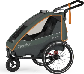Qeridoo Sportrex 1 Fahrradanhänger forest green (Modell 2023)