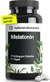 natural elements Melatonin 0.5mg Tabletten, 365 Stück