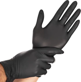 Franz Mensch Hygostar Nitril Safe Light Einweghandschuhe S schwarz, 100 Stück
