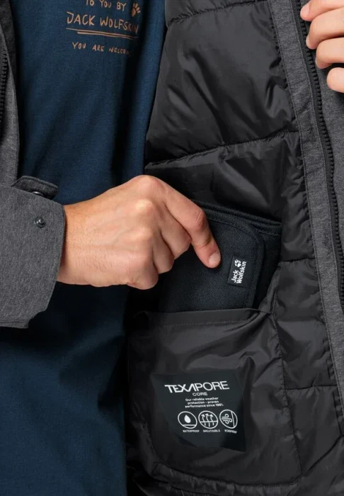 Jack Wolfskin Snowy Park Funktionsjacke schwarz (Herren)