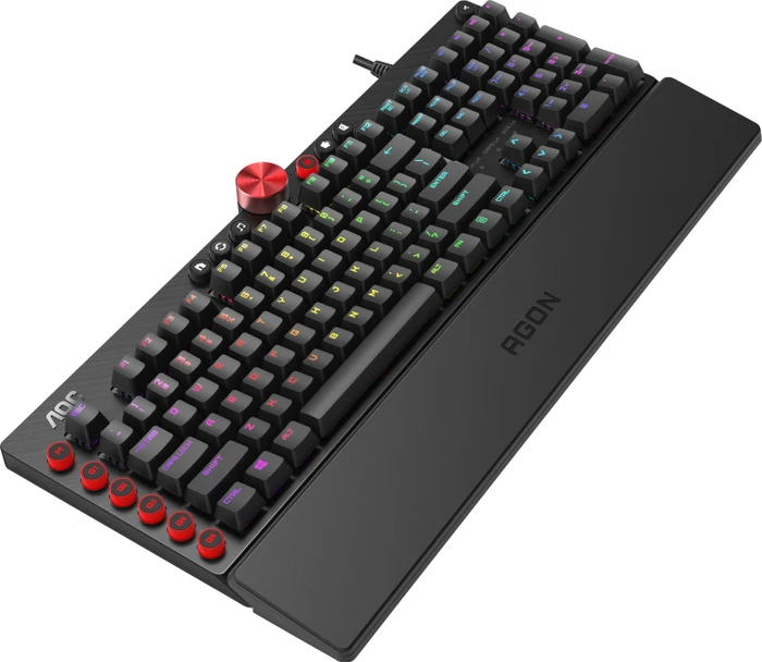 AOC AGON AGK700, LEDs RGB, schwarz, MX RGB RED, USB, DE