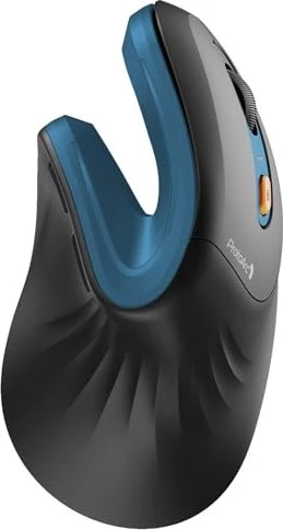 ProtoArc EM11 NL, Vertikale Maus, schwarz/blau, Rechtshänder, USB/Bluetooth