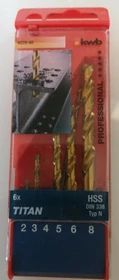 kwb HSS-TIN Metallbohrer-Sortiment titannitriert inkl. Werkzeugbox, 6-tlg.