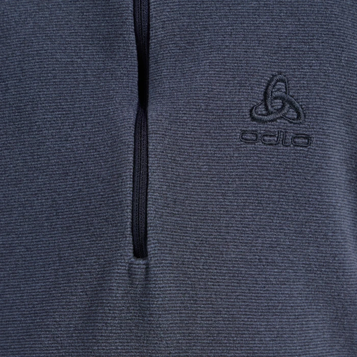 Odlo Roy Stripe 1/2 Zip Funktionsshirt langarm folkstone gray/india ink (Junior)