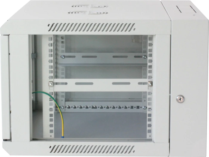 Intellinet Wandschrank 15HE, Sicherheitsglastür, IP2X, hellgrau, 550mm tief
