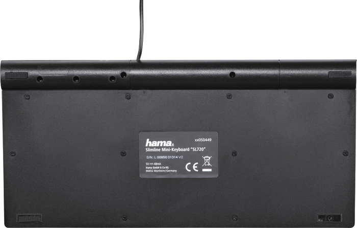 Hama SL720 Slimline Keyboard, USB, DE