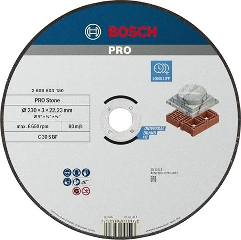 Bosch Professional C30SBF Standard for Stone Trennscheibe, 230x3x22.23mm, 1 Stück