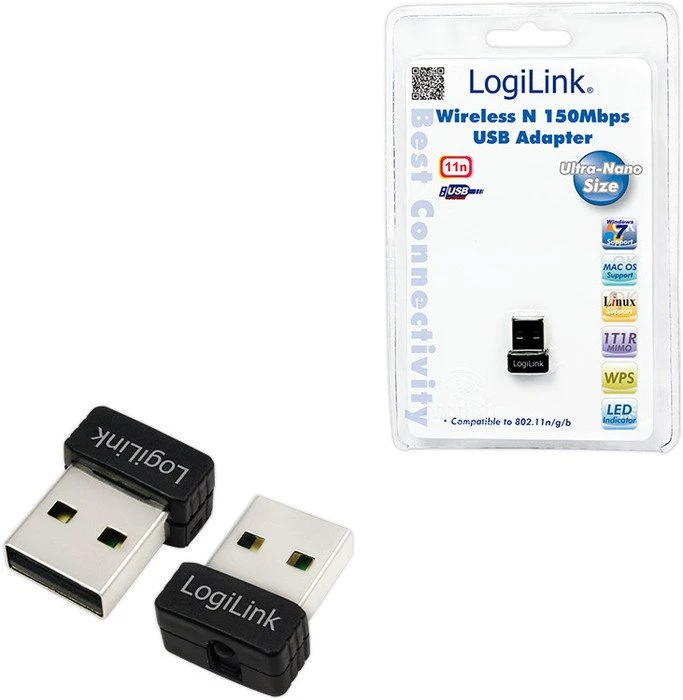 LogiLink WL0084A WLAN USB Nano Adapter, USB 2.0