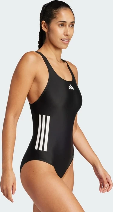 adidas 3-Streifen C-Back Badeanzug schwarz/weiß (Damen)