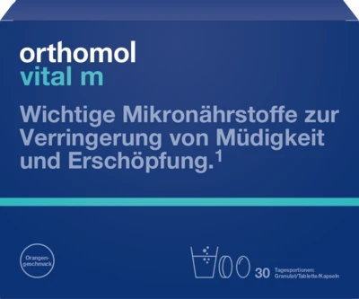 Orthomol vital m Granulat + Kapseln Orange, 30 Stück
