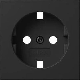 Gira System 55 Abdeckung SCHUKO-Steckdose, schwarz matt