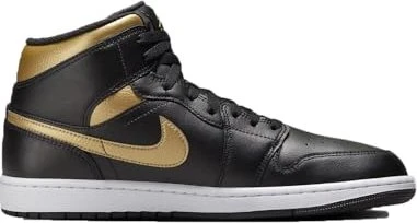 Nike Air Jordan 1 Mid black/white/metallic gold (Herren)