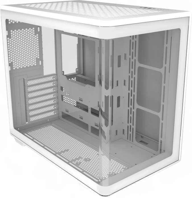 Cooler Master Elite 600 White, weiß, inkl. 4x Lüfter, Glasfenster