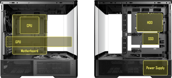 Antec C6 Curve Air Black, Glasfenster