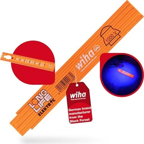 Wiha Longlife Elektriker Gliedermaßstab 2m orange
