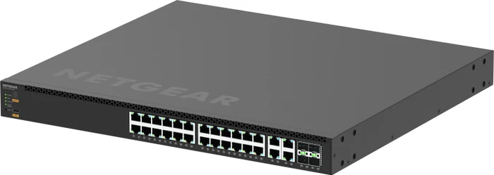 Netgear AVoIP M4350 Rackmount 2.5G Managed Switch, 28x RJ-45, 4x SFP28, 688W PoE++