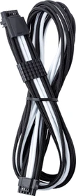 CableMod Universal Pro ModMesh, 12V-2x6 Kabel, StealthSense, natives 12V-2x6 Kabel, 1x 16-Pin PCIe 5.1 Stecker auf 16-Pin PCIe 5.1 Stecker, schwarz/weiß, 60cm