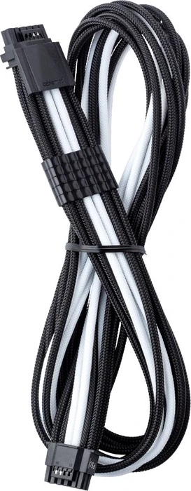 CableMod Universal Pro ModMesh, 12V-2x6 Kabel, StealthSense, natives 12V-2x6 Kabel, 1x 16-Pin PCIe 5.1 Stecker auf 16-Pin PCIe 5.1 Stecker, schwarz/weiß, 60cm