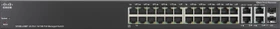 Cisco SF300 Rackmount Managed Switch, 24x RJ-45, 2x RJ-45/SFP, 375W PoE+ (SF300-24MP / SF300-24MP-K9)