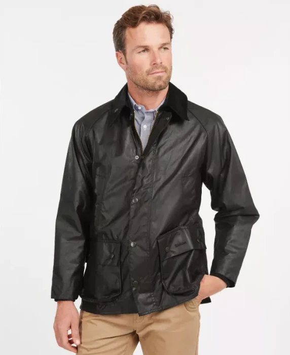 Barbour Bedale Wax Jacke schwarz (Herren)