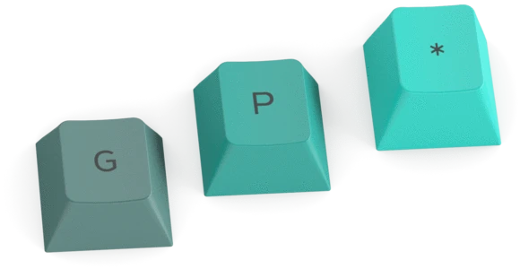Glorious GPBT Keycaps, Kunststoff (PBT), Rain Forest, grün, 114 Tasten (104+10), ANSI-US