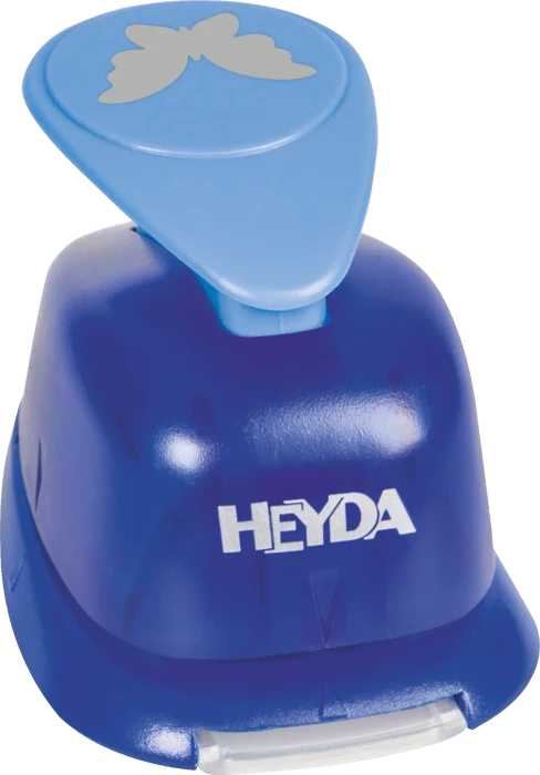 Heyda Hebel-Motivstanzer groß, Falter, blau, 25mm
