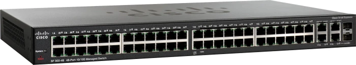 Cisco SF300 Rackmount Managed Switch, 48x RJ-45, 2x RJ-45/SFP