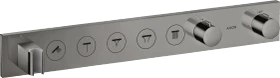 Hansgrohe AXOR ShowerSolutions Thermostatmodul Select 670/90 Unterputz für 5 Verbraucher polished black chrome