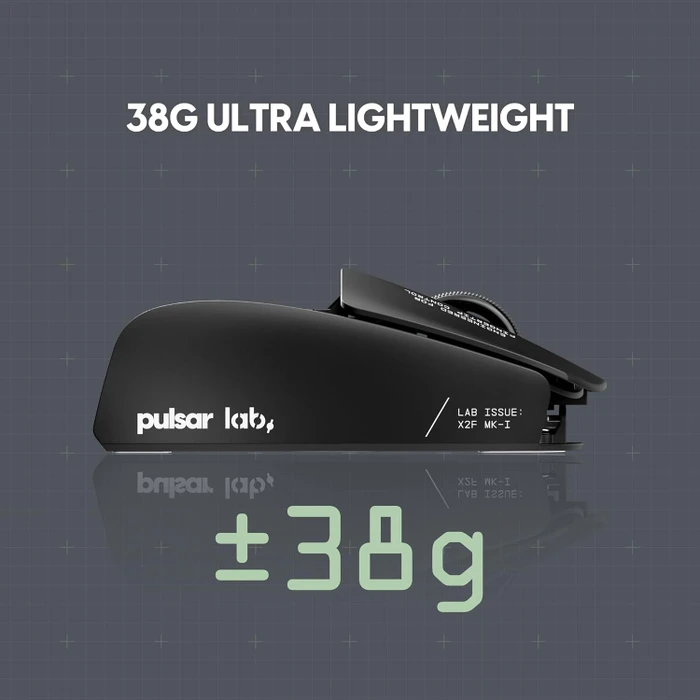 Pulsar Gaming Gears LAB X2F 8K Wireless Fingertip Gaming Maus, schwarz, USB