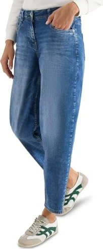 CECIL High Waist Barrel Leg Loose Fit Jeans mid blue wash (Damen)