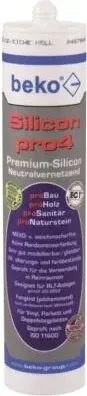 beko Silikon pro4 Premium Universal Silikonkleber betongrau, 310ml