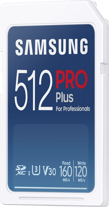 Samsung PRO Plus for Professionals R160/W120 512GB, UHS-I U3, Class 10