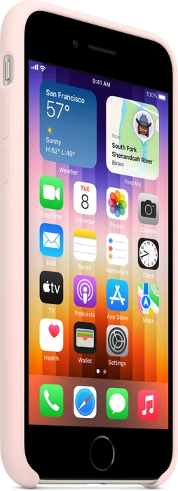 Apple Silikon Case für iPhone SE (2022) kalkrosa
